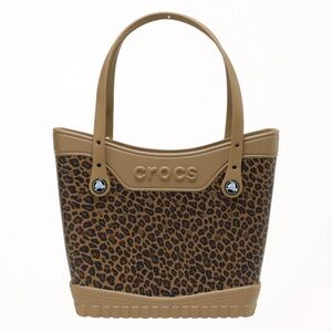 CROCS Tan and Black Leopard Tote